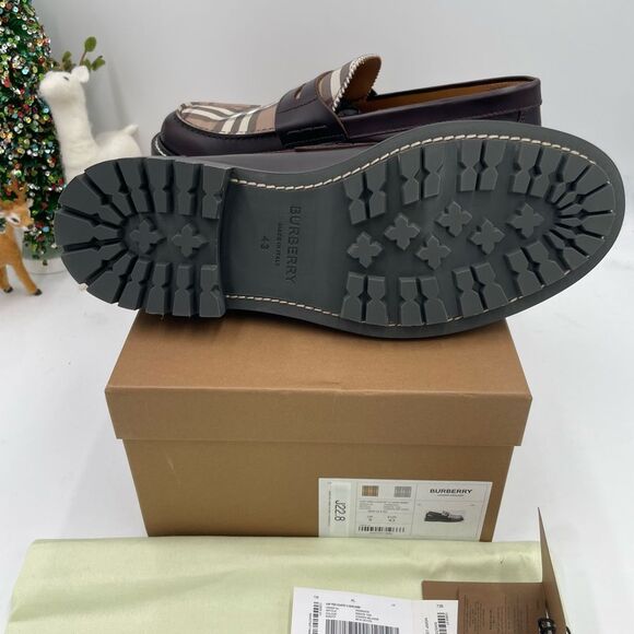Men’s Burberry vintage check penny loafers size 43 made in Italy - Picture 5 of 7